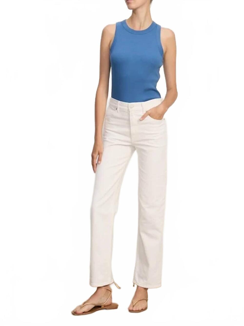 NEW VERONICA BEARD leah straight leg jeans in white